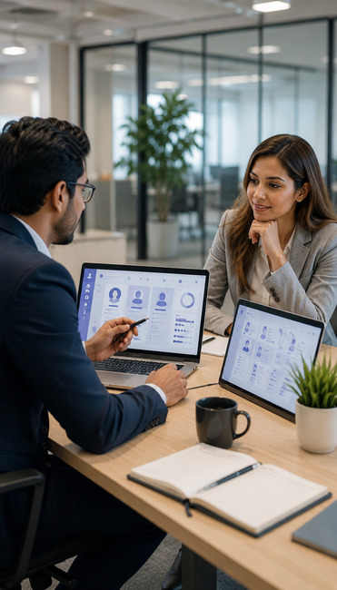 HR team using AI recruitment and ATS platform for candidate screening