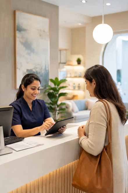 Healthcare team managing appointment and patient query automation