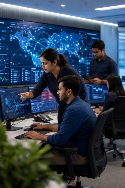 AI network security monitoring and threat detection